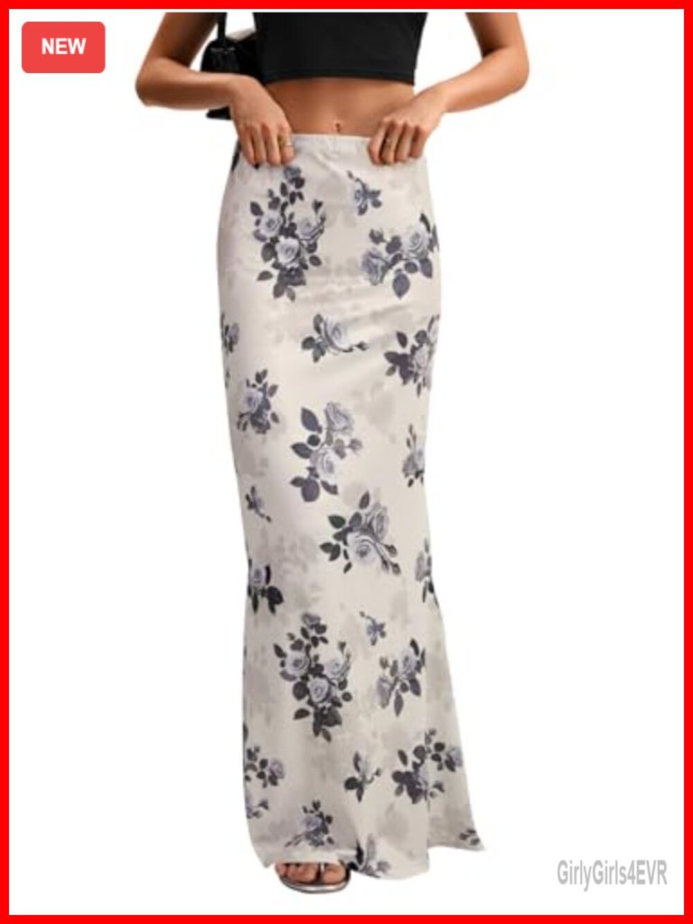 Women's High Waist Flare Bodycon Maxi Skirt Soft Stretch Slimming